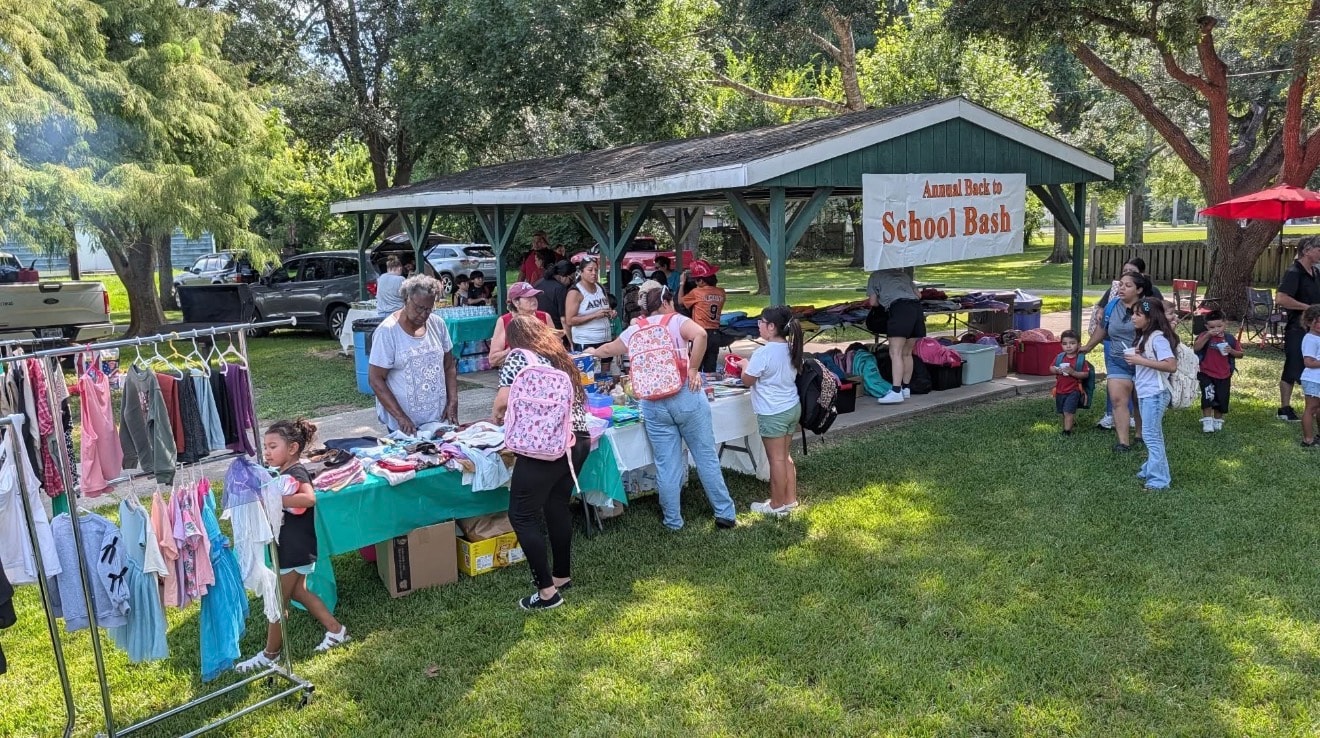Community volunteers working together